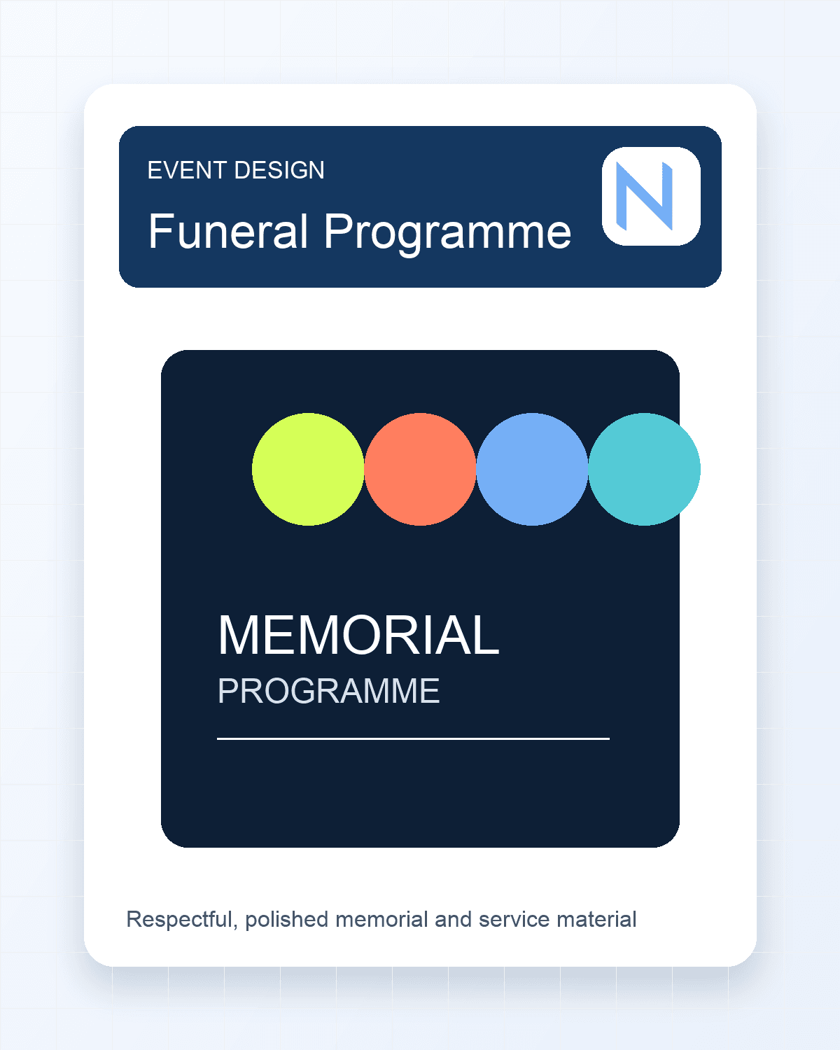 Memorial Programme Template preview